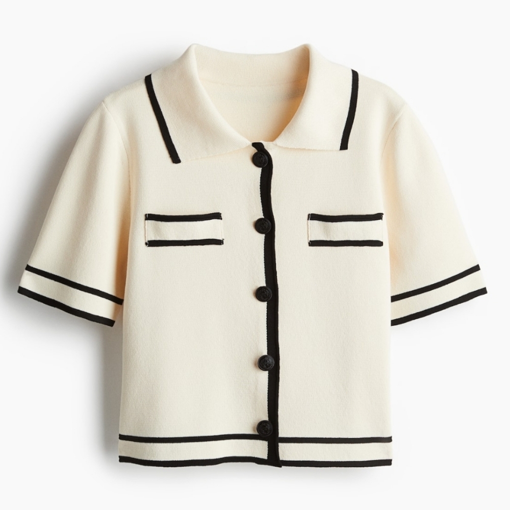 H&M Short Sleeve Button-Up Cardigan